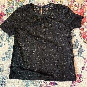 Madewell Black Lace Blouse